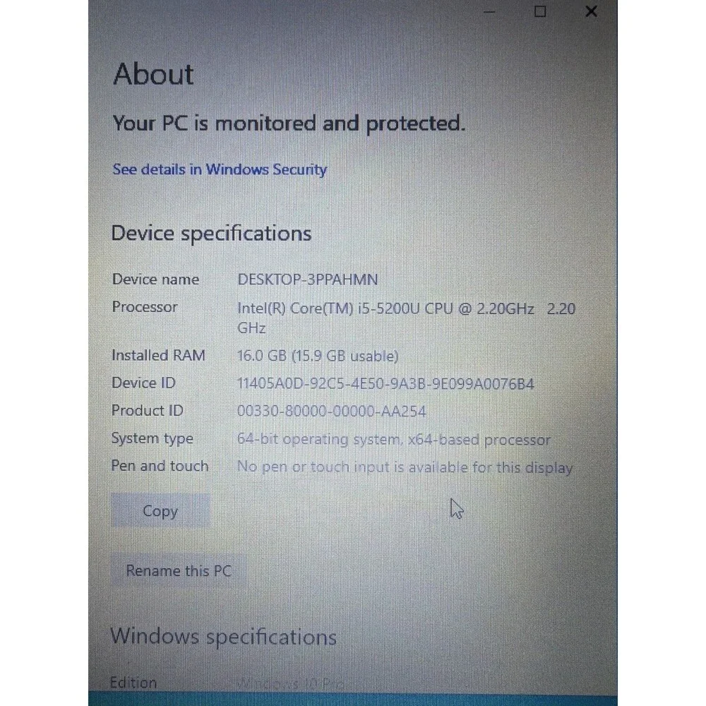 NO BATTERY - Dell Latitude E7450 i5-5200u, 16 GB RAM - 500GB HDD Windows 10 Pro